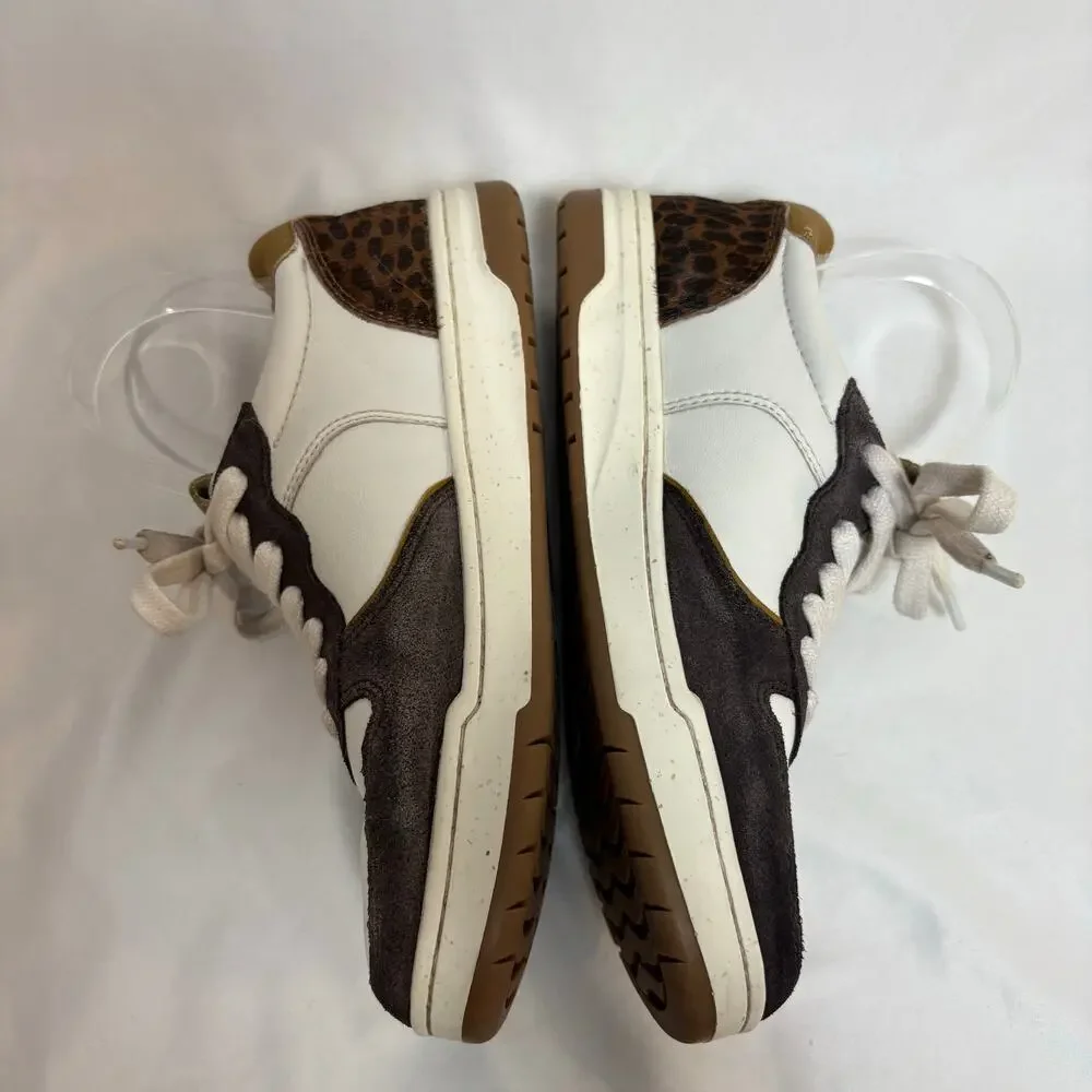 Madewell Court Sneakers White Leather & Spotted Calf Hair Women’s Size 7 - Picture 2 of 9